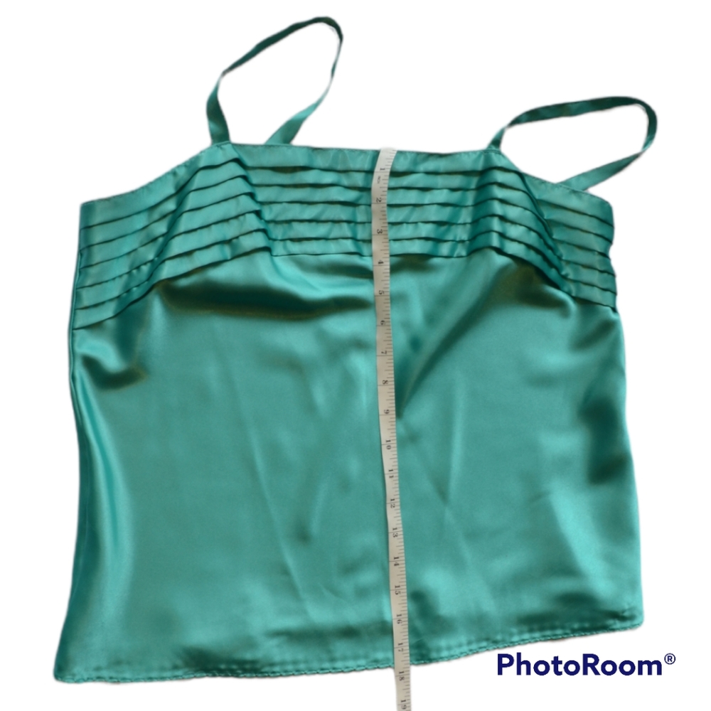 Vintage Satin Polyester Aqua Blue Camisole by Chic h.i.s. - Picture 5 of 8